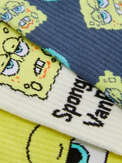 Primark Skarpety<Skarpety ze SpongeBobem Kanciastoportym, 3 pary