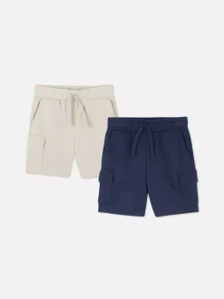 Dzieci Primark Szorty<Spodenki bojówki ściągane sznurkiem, 2 pary