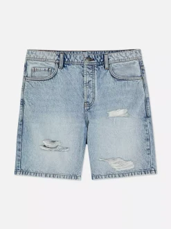 Primark Szorty<Spodenki jeansowe z przetarciami