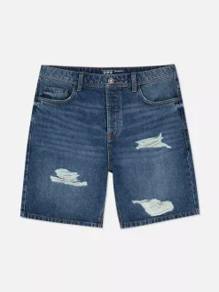 Primark Szorty<Spodenki jeansowe z przetarciami
