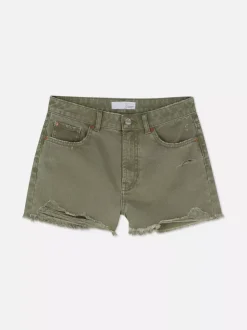 Primark Szorty<Spodenki jeansowe z przetarciami