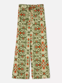 Primark Spodnie I Legginsy<Spodnie palazzo z szerokimi nogawkami i nadrukiem