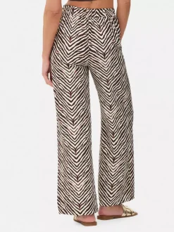 Primark Spodnie I Legginsy<Spodnie palazzo z szerokimi nogawkami i nadrukiem
