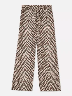 Primark Spodnie I Legginsy<Spodnie palazzo z szerokimi nogawkami i nadrukiem