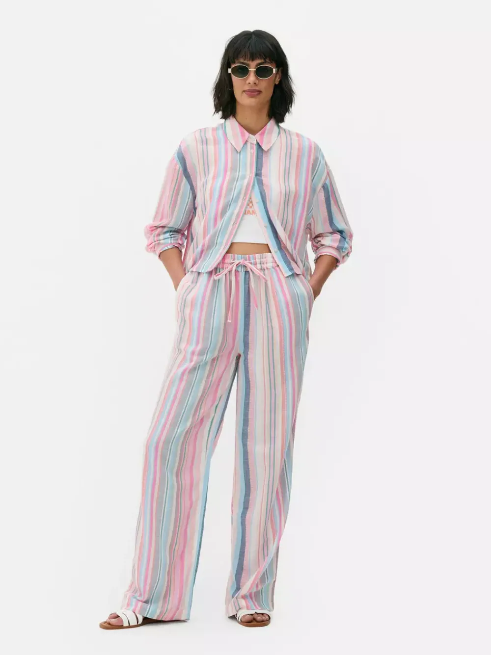 Primark Spodnie I Legginsy<Spodnie w paski, część zestawu