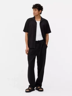 Primark Spodnie<Spodnie w paski z tkaniny seersucker