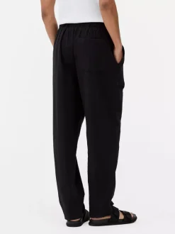 Primark Spodnie<Spodnie w paski z tkaniny seersucker