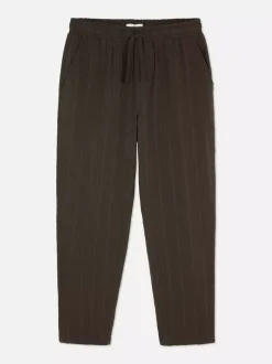 Primark Spodnie<Spodnie w paski z tkaniny seersucker