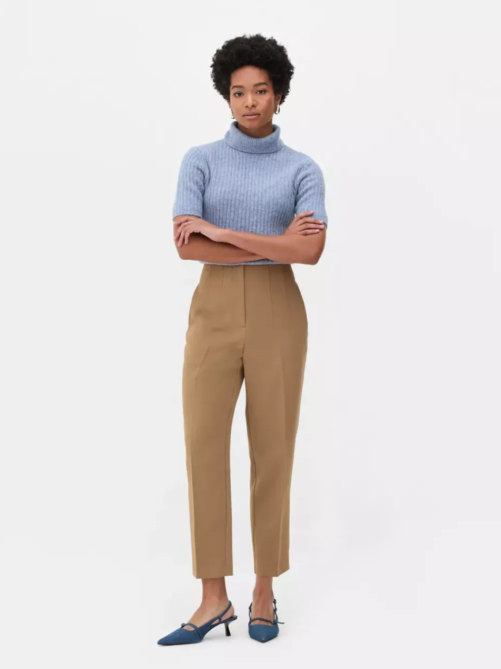 Primark Spodnie I Legginsy<Spodnie w prążki z wysokim stanem i motywem Sticha