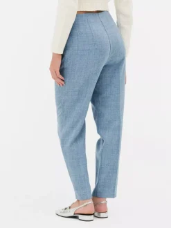 Primark Spodnie I Legginsy<Spodnie w prążki z wysokim stanem i motywem Sticha