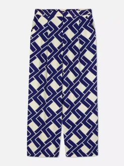 Primark Spodnie I Legginsy<Spodnie z szeroką nogawką i abstrakcyjnym wzorem