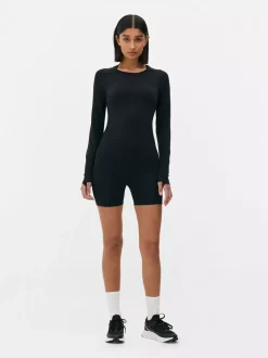 Primark Odzież Domowa I Na Siłownię|Topy I T-Shirty<Sportowy top bez szwów z długim rękawem