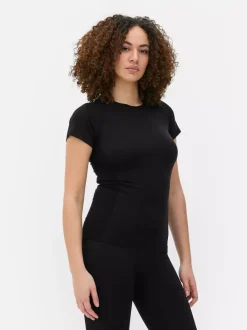 Primark Odzież Domowa I Na Siłownię|Topy I T-Shirty<Sportowy top z krótkim rękawem bez szwów