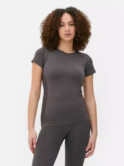 Primark Odzież Domowa I Na Siłownię|Topy I T-Shirty<Sportowy top z krótkim rękawem bez szwów