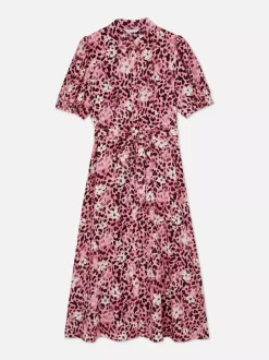 Primark Sukienki<Sukienka koszulowa midi w kwiaty