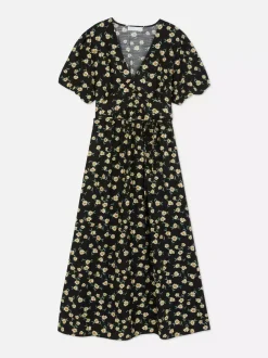 Primark Sukienki<Sukienka midi z dekoltem w serek w kwiaty