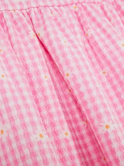 Dzieci Primark Sukienki<Sukienka z falbanką w kratkę vichy z motywem kwiatów