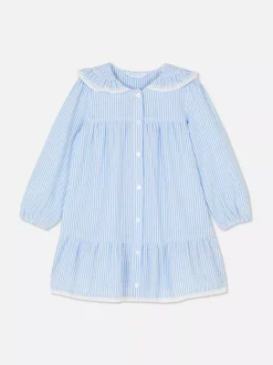 Dzieci Primark Sukienki<Sukienka z tkaniny seersucker z kołnierzem