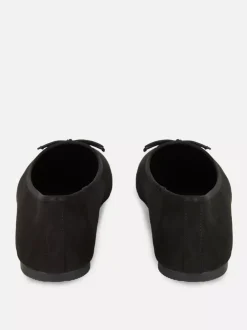 Primark Płaskie Buty<Szerokie baleriny ze sztucznego zamszu z kokardkami