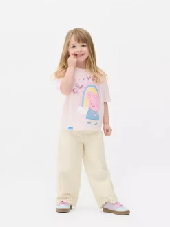 Dzieci Primark Spodnie I Legginsy<Szerokie jeansy z obszyciem z haftem angielskim