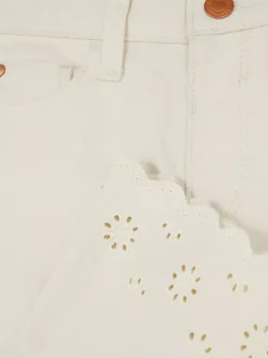 Dzieci Primark Spodnie I Legginsy<Szerokie jeansy z obszyciem z haftem angielskim