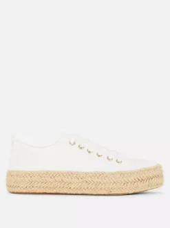 Primark Płaskie Buty<Sznurowane espadryle z juty