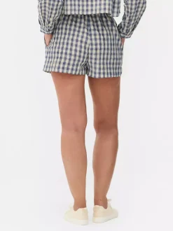 Primark Szorty<Szorty w kratę vichy ze sznurkiem w pasie