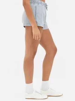 Primark Szorty<Szorty w paski ze sznurkiem w talii