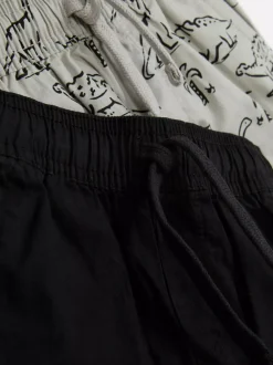 Dzieci Primark Szorty<Szorty z tkaniny ściągane sznurkiem, 2 pary