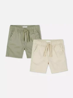 Dzieci Primark Szorty<Szorty z tkaniny ściągane sznurkiem, 2 pary