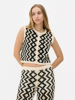Primark Topy I T-Shirty<Szydełkowa kamizelka w zygzaki, część zestawu