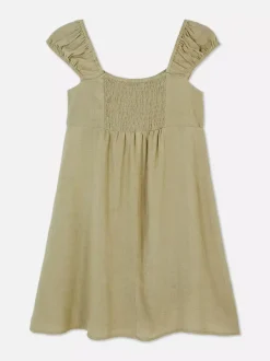 Dzieci Primark Sukienki<Tkana sukienka z marszczeniami