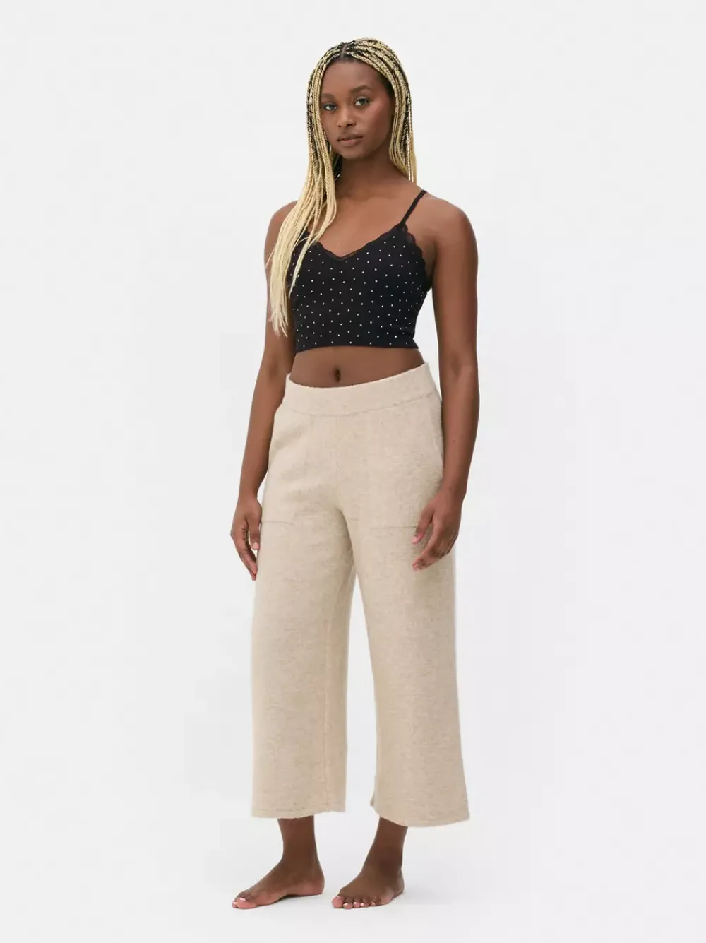 Primark Góry Od Piżamy<Top na ramiączkach z koronkowym obszyciem