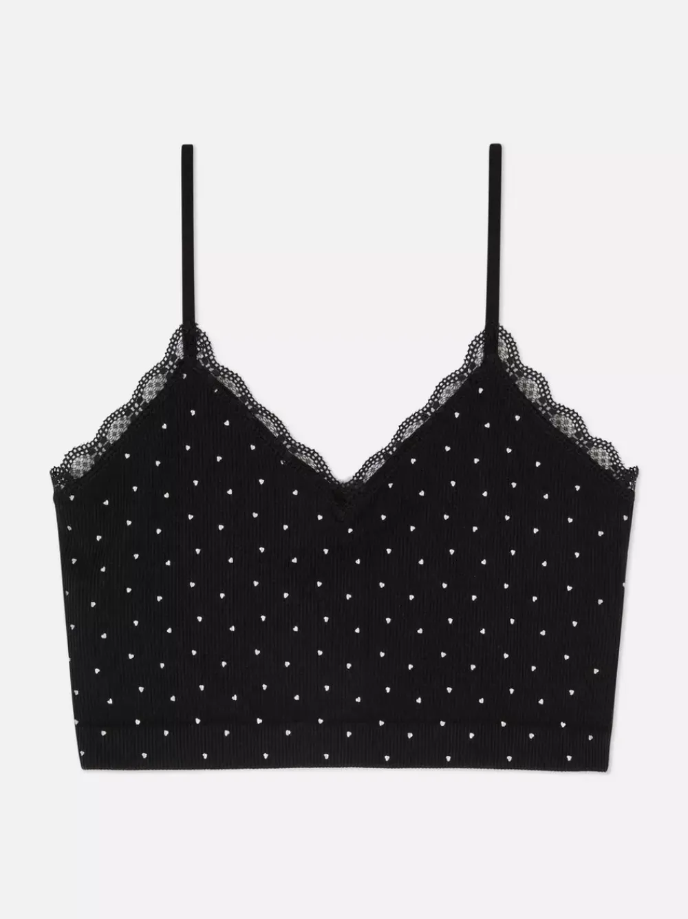 Primark Góry Od Piżamy<Top na ramiączkach z koronkowym obszyciem