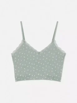 Primark Góry Od Piżamy<Top na ramiączkach z koronkowym obszyciem