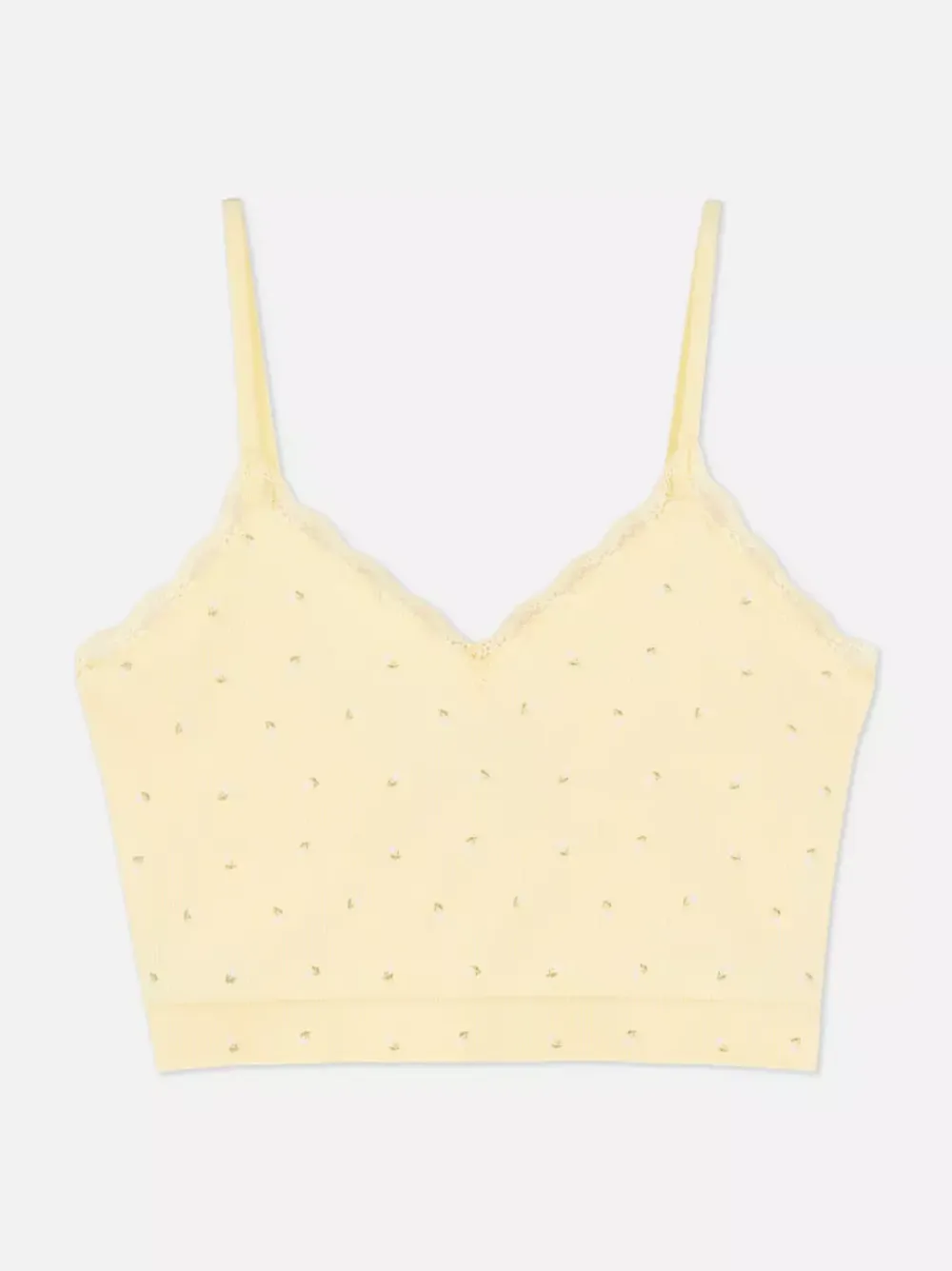 Primark Góry Od Piżamy<Top na ramiączkach z koronkowym obszyciem