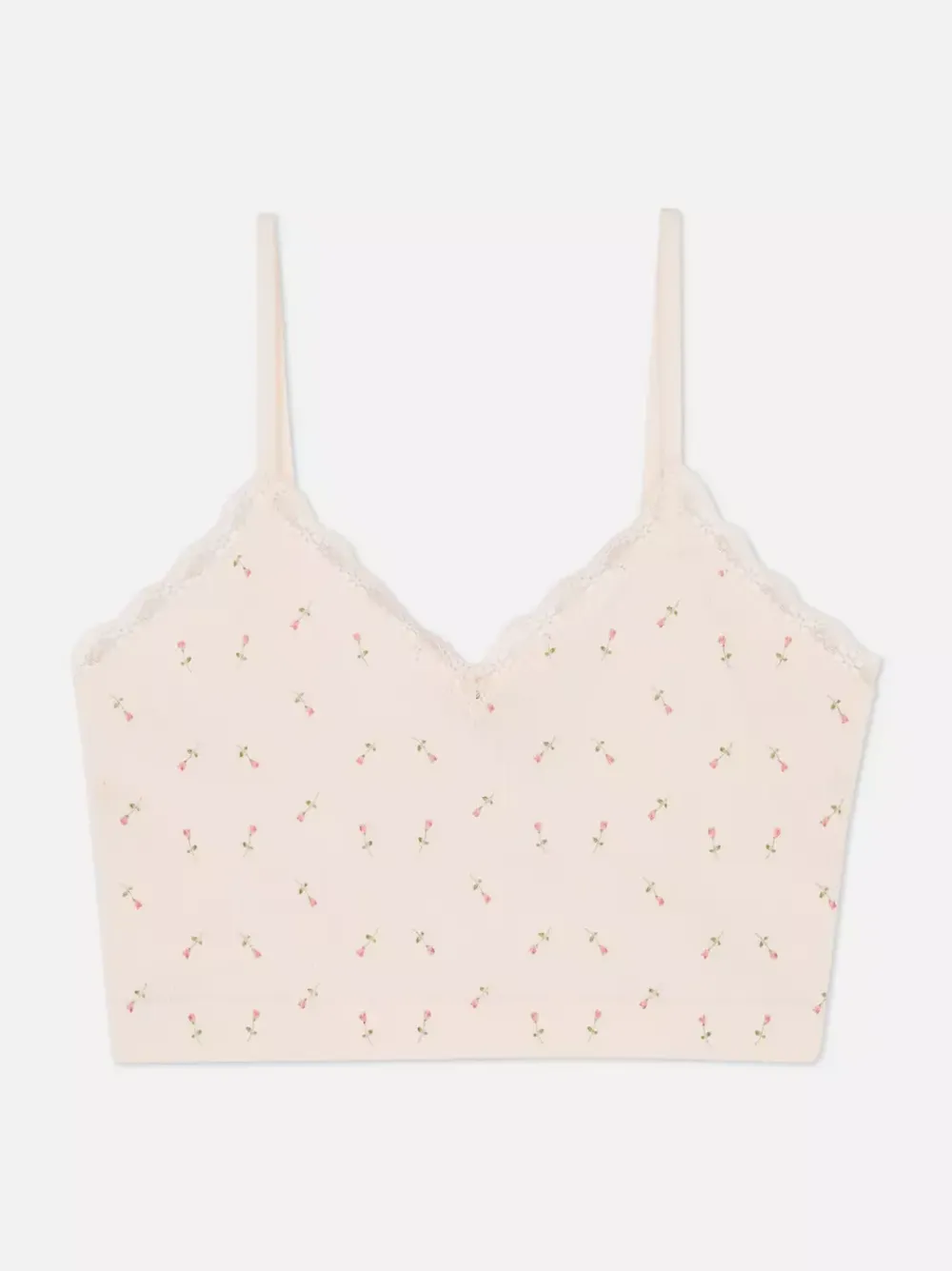 Primark Góry Od Piżamy<Top na ramiączkach z koronkowym obszyciem