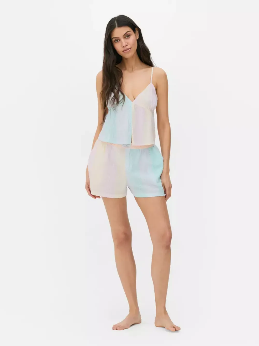 Primark Góry Od Piżamy<Top na ramiączkach z tkaniny seersucker