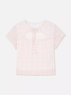 Primark Topy I T-Shirty<Top w kratkę vichy z siateczką, część zestawu