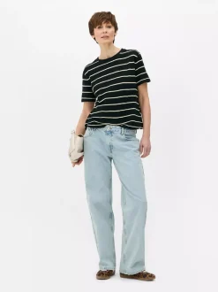 Primark Topy I T-Shirty<Top z krótkim rękawem i teksturowanymi paskami