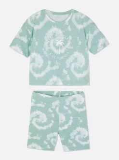 Dzieci Primark Komplety I Gotowe Stroje<T-shirt i szorty z efektem tie-dye Los Angeles