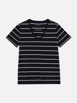 Primark Topy I T-Shirty<T-shirt w paski z dekoltem w serek