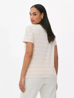 Primark Topy I T-Shirty<T-shirt w paski z dekoltem w serek
