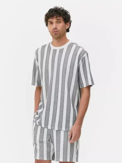 Primark Piżamy<T-shirt w paski z krótkim rękawem