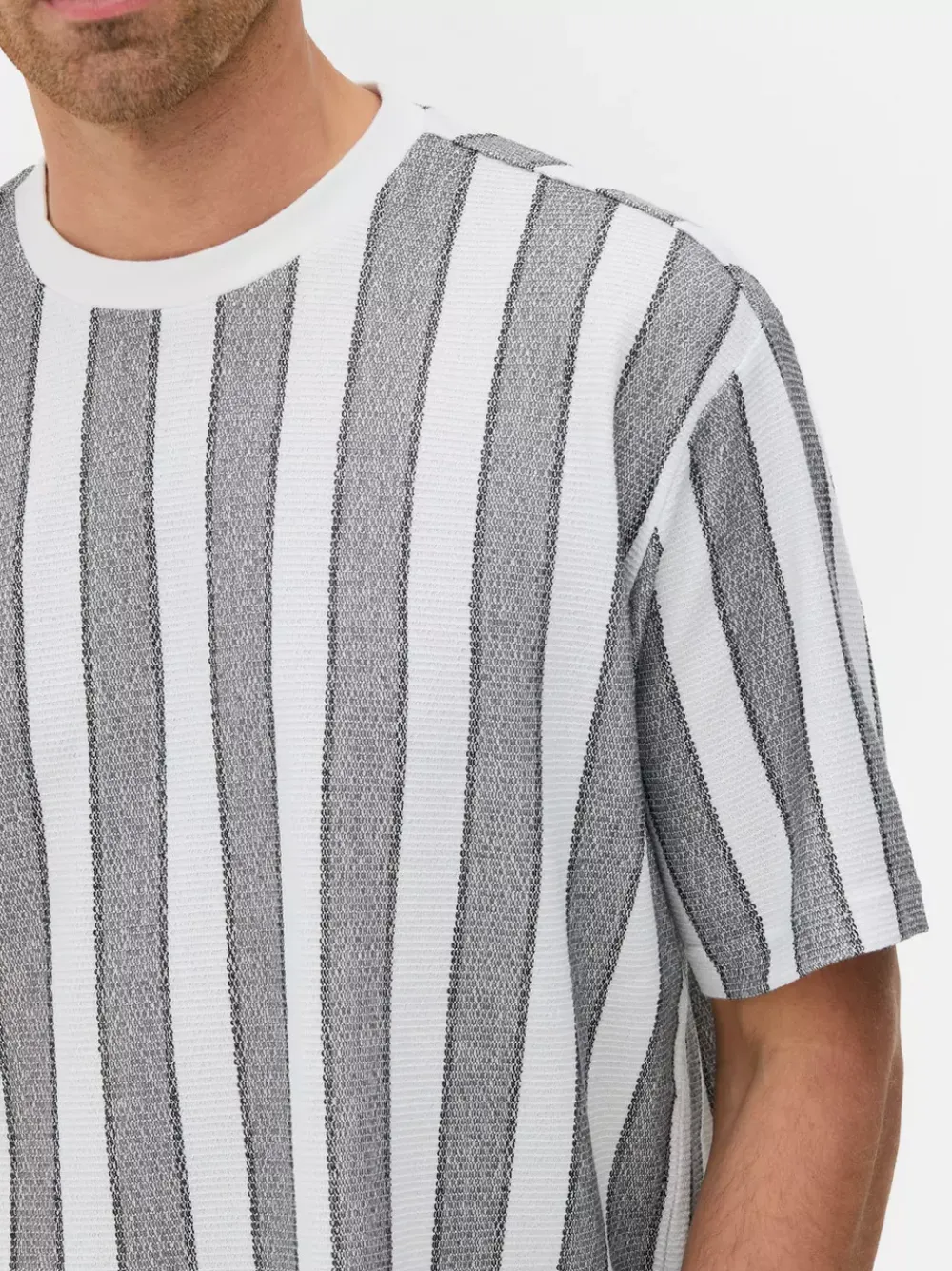 Primark Piżamy<T-shirt w paski z krótkim rękawem