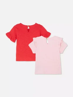 Primark Topy I T-Shirty<T-shirty wykończone falbankami, 2 szt.