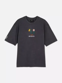 Primark Topy I T-Shirty<T-shirt z efektem sprania i motywem obrazu Basquiata