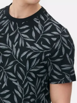 Primark Topy I T-Shirty<T-shirt ze wzorem liście