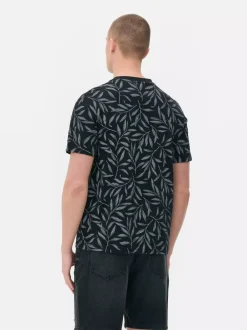 Primark Topy I T-Shirty<T-shirt ze wzorem liście