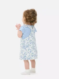 Primark Komplety I Gotowe Stroje<T-shirt z falbanką i sukienka ogrodniczka w kwiaty
